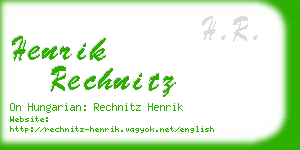 henrik rechnitz business card